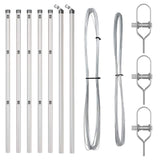 Palo per recinzione interrato 7 pcs Argento