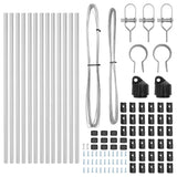 Palo per recinzione interrato 13 pcs Argento