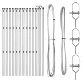 Palo della recinzione 13 pcs Argento Acciaio