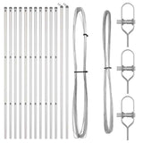 Palo della recinzione 13 pcs Argento Acciaio