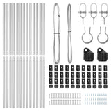 Palo della recinzione 13 pcs Argento Acciaio