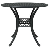 Set da Pranzo per Giardino 5 pcs Nero Alluminio