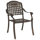 Set di Tavolo da Giardino 3 pcs Bronzo Alluminio pressofuso