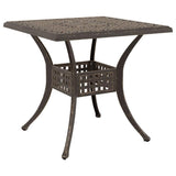 Set di Tavolo da Giardino 3 pcs Bronzo Alluminio pressofuso