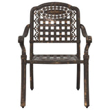 Set di Tavolo da Giardino 3 pcs Bronzo Alluminio pressofuso