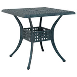 Set di Tavolo da Giardino 5 pcs Verde Alluminio pressofuso