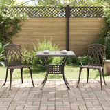 Set di Tavolo da Giardino 3 pcs Bronzo Alluminio pressofuso