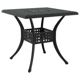 Set di Tavolo da Giardino 5 pcs Nero Alluminio pressofuso