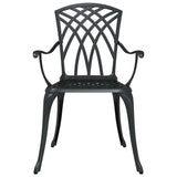 Set di Tavolo da Giardino 5 pcs Nero Alluminio pressofuso