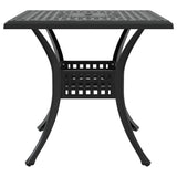 Set di Tavolo da Giardino 5 pcs Nero Alluminio pressofuso