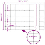 Recinzione da campo Grigio 0.8 x 10 m Acciaio
