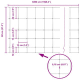Recinzione da campo Argento 50 x 0.8 m Acciaio zincato