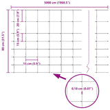 Recinzione da campo Argento 50 x 0.8 m Acciaio zincato