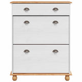 Mobile per scarpe ASKIM Bianco 85 x 35 x 108 cm Pino massello