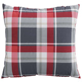 Cuscini per divano 4 pz Rossi a Quadri 40x40 cm in Tessuto