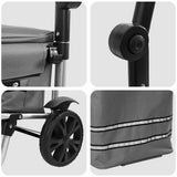 Carrello della spesa Grigio 36,5 x 46,5 x 100,5 cm