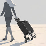Carrello della spesa Nero 39,5 x 33 x 93 cm Tessuto Oxford