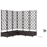 Vasi da giardino Marrone 120 x 120 x 126 cm Acciaio