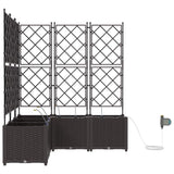 Vasi da giardino Marrone 120 x 120 x 142 cm Acciaio