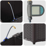 Vasi da giardino Marrone 160 x 40 x 52 cm Acciaio