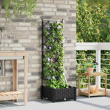 Vaso da Giardino con Trellis Nero 40 x 40 x 125.5 cm PP