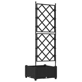 Vaso da Giardino con Trellis Nero 40 x 40 x 125.5 cm PP