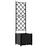 Vaso da Giardino con Trellis Nero 40 x 40 x 143 cm PP