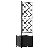 Vaso da Giardino con Trellis Nero 40 x 40 x 143 cm PP