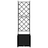 Vaso da Giardino con Trellis Nero 40 x 40 x 143 cm PP