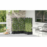 Vaso da Giardino con Trellis 5 pcs Nero 120 x 120 x 125.5 cm PP
