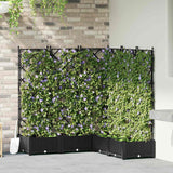 Vaso da Giardino con Trellis 5 pcs Nero 120 x 120 x 125.5 cm PP