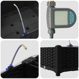 Vasi da giardino Nero 160 x 40 x 22 cm Acciaio