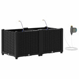 Vasi da giardino Nero 80 x 40 x 37.5 cm Acciaio