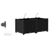 Vasi da giardino Nero 80 x 40 x 37.5 cm Acciaio