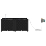 Vasi da giardino Nero 80 x 40 x 37.5 cm Acciaio