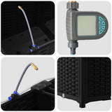 Vasi da giardino Nero 120 x 40 x 37.5 cm Acciaio