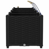 Vasi da giardino Nero 120 x 40 x 37.5 cm Acciaio