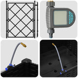 Vasi da giardino Nero 40 x 40 x 126 cm Acciaio