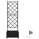 Vasi da giardino Nero 40 x 40 x 126 cm Acciaio