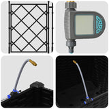 Vasi da giardino Nero 40 x 40 x 142 cm Acciaio