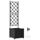 Vasi da giardino Nero 40 x 40 x 142 cm Acciaio