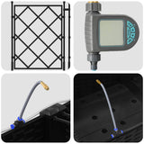 Vasi da giardino Nero 80 x 40 x 126 cm Acciaio