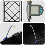 Vasi da giardino Nero 80 x 40 x 142 cm Acciaio