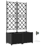 Vasi da giardino Nero 80 x 40 x 142 cm Acciaio