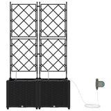 Vasi da giardino Nero 80 x 40 x 142 cm Acciaio