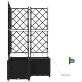 Vasi da giardino Nero 80 x 80 x 142 cm Acciaio