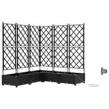 Vasi da giardino Nero 120 x 120 x 126 cm Acciaio