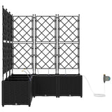 Vasi da giardino Nero 120 x 120 x 142 cm Acciaio