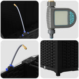 Vasi da giardino Nero 160 x 40 x 52 cm Acciaio