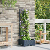 Vaso da Giardino con Trellis Grigio 40 x 40 x 125.5 cm PP